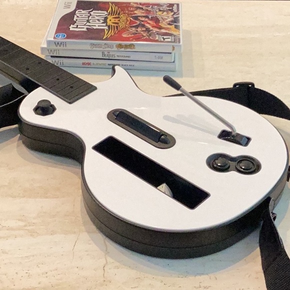 Wii Guitar Hero Nintendo Wii & Rock Band Games Wireless Wii-033 Gibson Les Paul - Picture 15 of 16